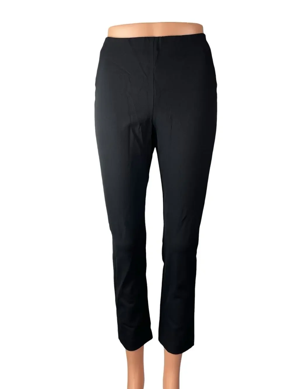 Veronica Beard Women's Black High Rise Slim Straight Trousers Dress Pants Size 8